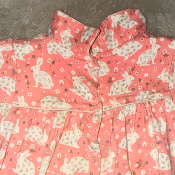 Baby Boden Coral and Cream Animal Print Dress - Picture 5 of 7